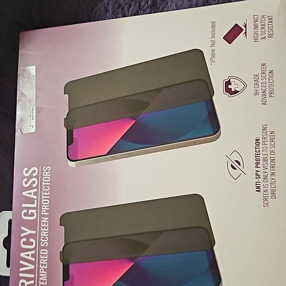 Gen Tek 3 Pk Privacy Glass HD Tempered Screen Protectors Fits iPhone 14 13 12 - Picture 4 of 16